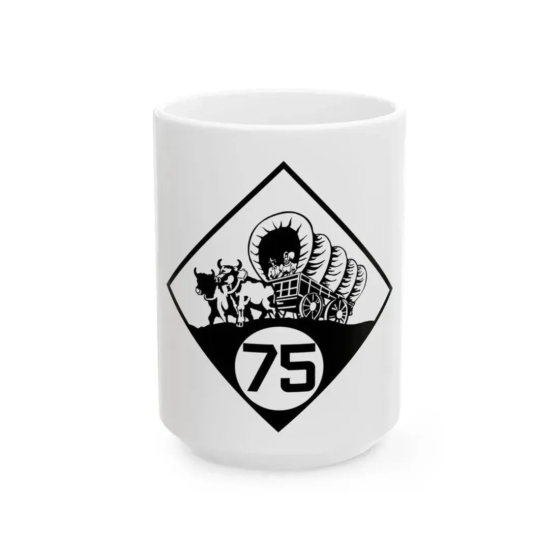 N-75 1926 (Nebraska) (Road Sign) White Coffee Mug 15oz - Go Mug Yourself