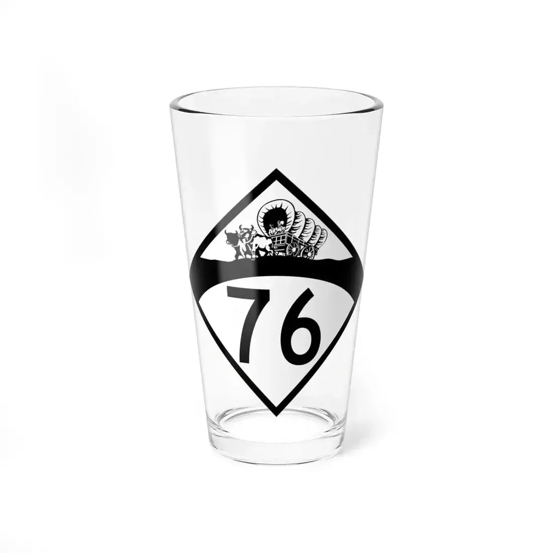N-76 1950 (Nebraska) (Road Sign) Pint Glass 16oz 16oz - Go Mug Yourself