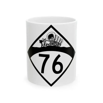 N-76 1950 (Nebraska) (Road Sign) White Coffee Mug 11oz - Go Mug Yourself