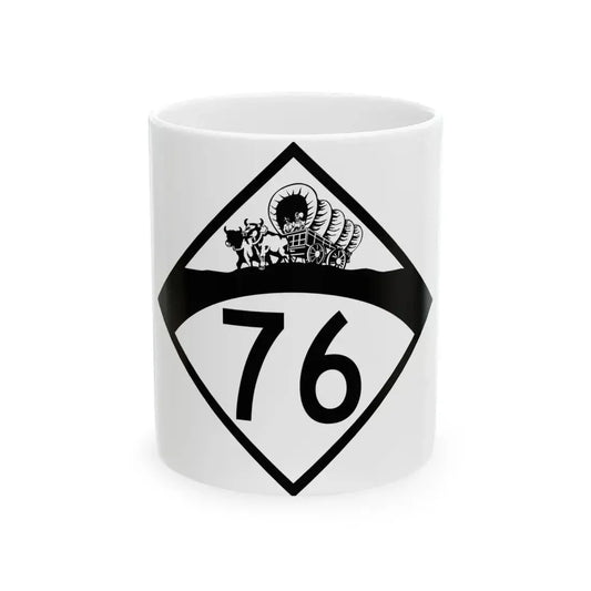 N-76 1950 (Nebraska) (Road Sign) White Coffee Mug 11oz - Go Mug Yourself