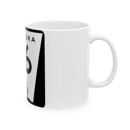 N-76 (Nebraska) (Road Sign) White Coffee Mug - Go Mug Yourself