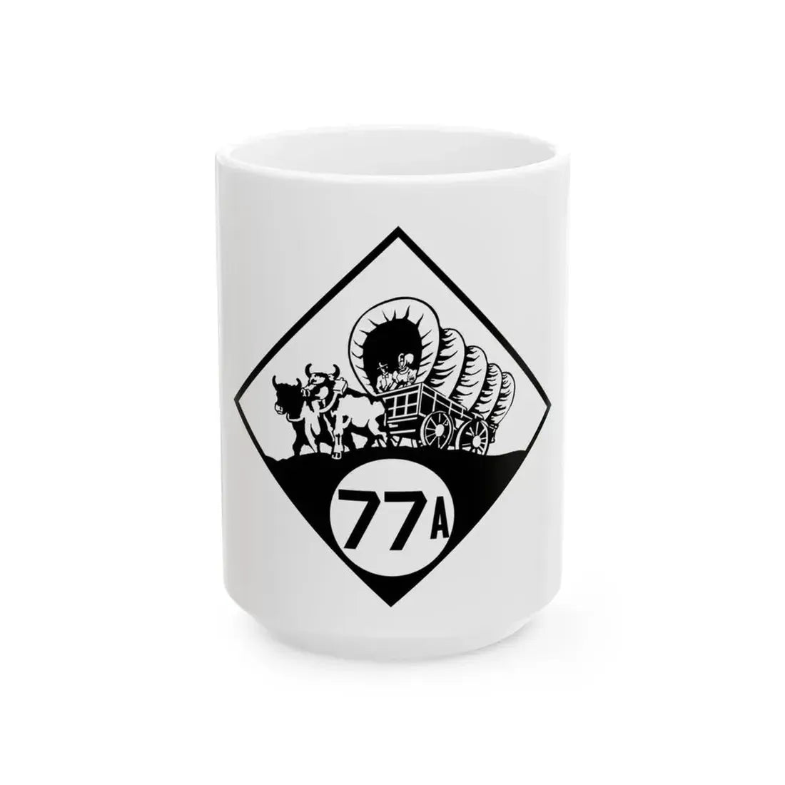 N-77A 1926 (Nebraska) (Road Sign) White Coffee Mug 15oz - Go Mug Yourself