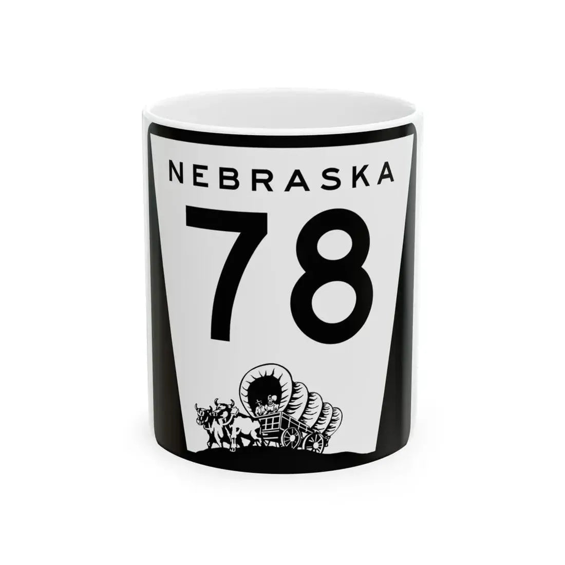 N-78 (Nebraska) (Road Sign) White Coffee Mug 11oz - Go Mug Yourself