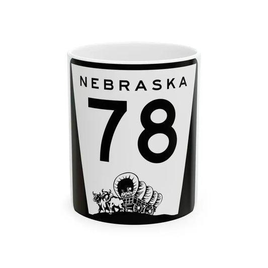 N-78 (Nebraska) (Road Sign) White Coffee Mug 11oz - Go Mug Yourself