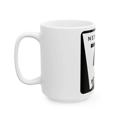 N-79 (Nebraska) (Road Sign) White Coffee Mug - Go Mug Yourself