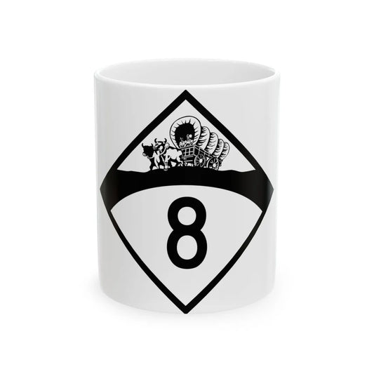 N-8 1950 (Nebraska) (Road Sign) White Coffee Mug 11oz - Go Mug Yourself