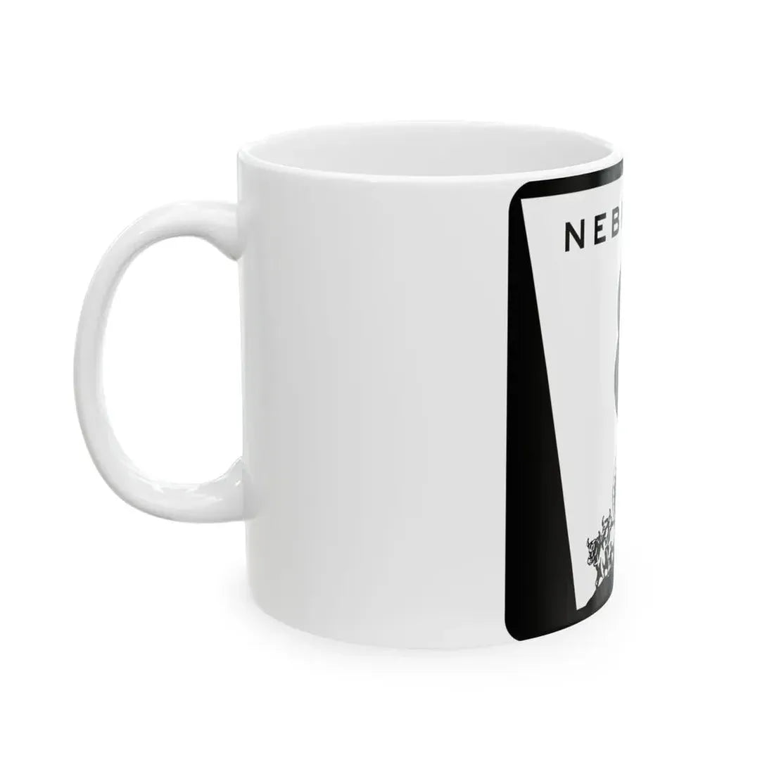 N-8 (Nebraska) (Road Sign) White Coffee Mug - Go Mug Yourself