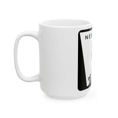 N-8 (Nebraska) (Road Sign) White Coffee Mug - Go Mug Yourself