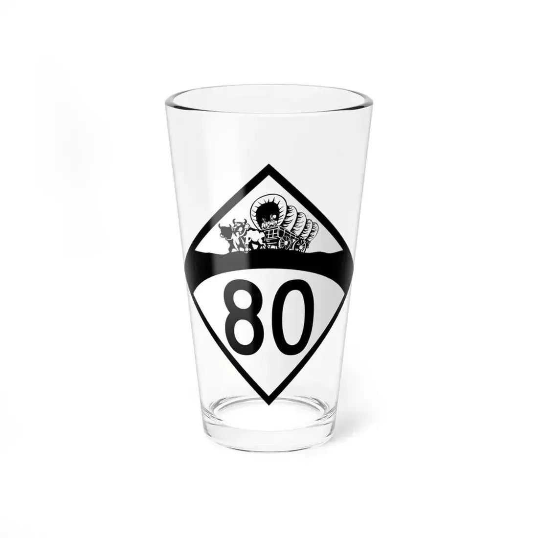 N-80 1950 (Nebraska) (Road Sign) Pint Glass 16oz 16oz - Go Mug Yourself