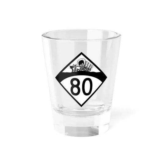 N-80 1950 (Nebraska) (Road Sign) Shot Glass 1.5oz 1.5oz - Go Mug Yourself