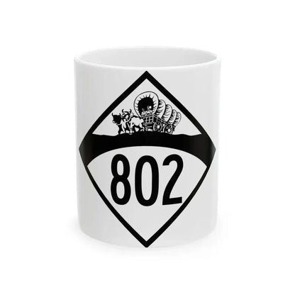 N-802 1950 (Nebraska) (Road Sign) White Coffee Mug 11oz - Go Mug Yourself