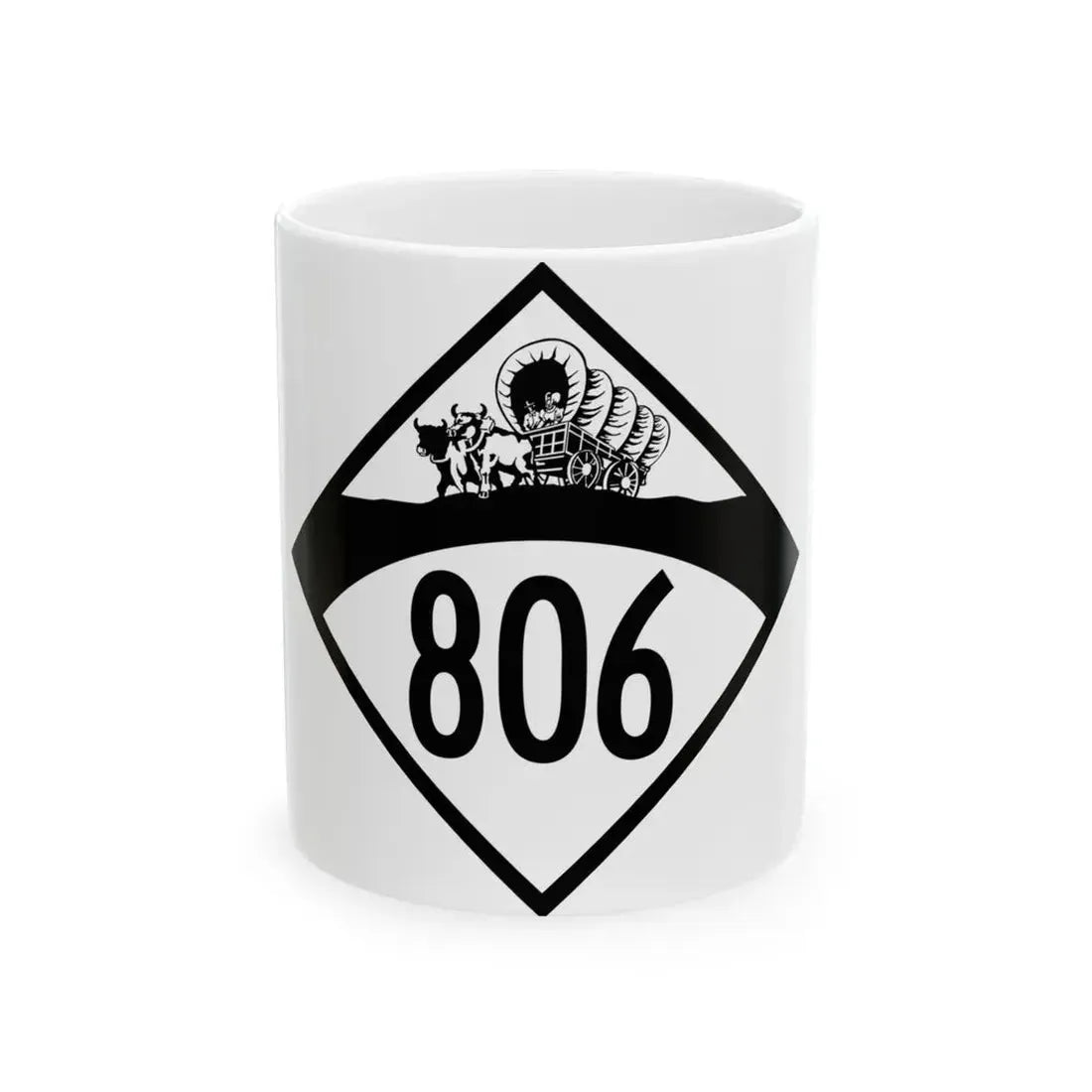 N-806 1950 (Nebraska) (Road Sign) White Coffee Mug 11oz - Go Mug Yourself