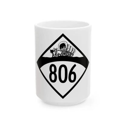 N-806 1950 (Nebraska) (Road Sign) White Coffee Mug 15oz - Go Mug Yourself
