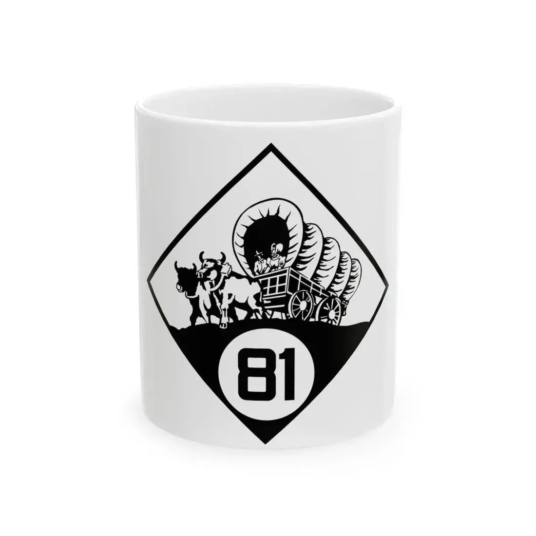 N-81 1926 (Nebraska) (Road Sign) White Coffee Mug 11oz - Go Mug Yourself