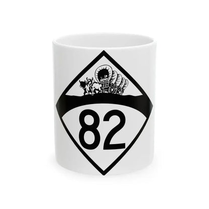 N-82 1950 (Nebraska) (Road Sign) White Coffee Mug 11oz - Go Mug Yourself