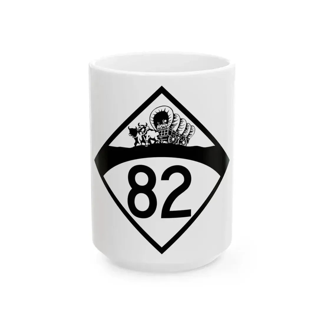 N-82 1950 (Nebraska) (Road Sign) White Coffee Mug 15oz - Go Mug Yourself
