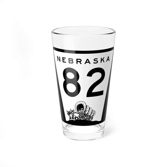 N-82 (Nebraska) (Road Sign) Pint Glass 16oz 16oz - Go Mug Yourself