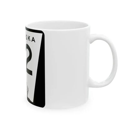 N-82 (Nebraska) (Road Sign) White Coffee Mug - Go Mug Yourself