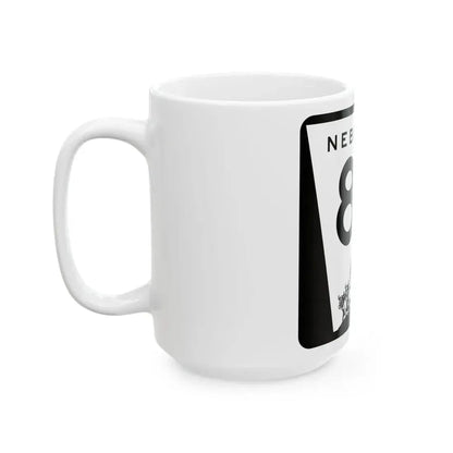 N-84 (Nebraska) (Road Sign) White Coffee Mug - Go Mug Yourself