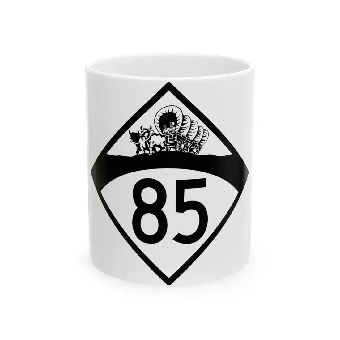 N-85 1950 (Nebraska) (Road Sign) White Coffee Mug 11oz - Go Mug Yourself