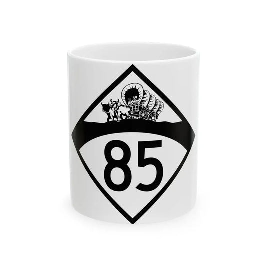 N-85 1950 (Nebraska) (Road Sign) White Coffee Mug 11oz - Go Mug Yourself