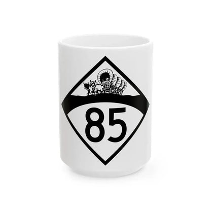 N-85 1950 (Nebraska) (Road Sign) White Coffee Mug 15oz - Go Mug Yourself