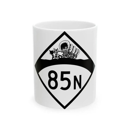 N-85N 1950 (Nebraska) (Road Sign) White Coffee Mug 11oz - Go Mug Yourself