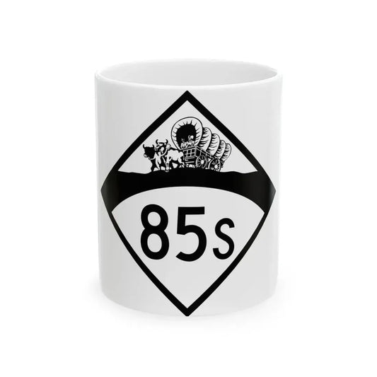 N-85S 1950 (Nebraska) (Road Sign) White Coffee Mug 11oz - Go Mug Yourself