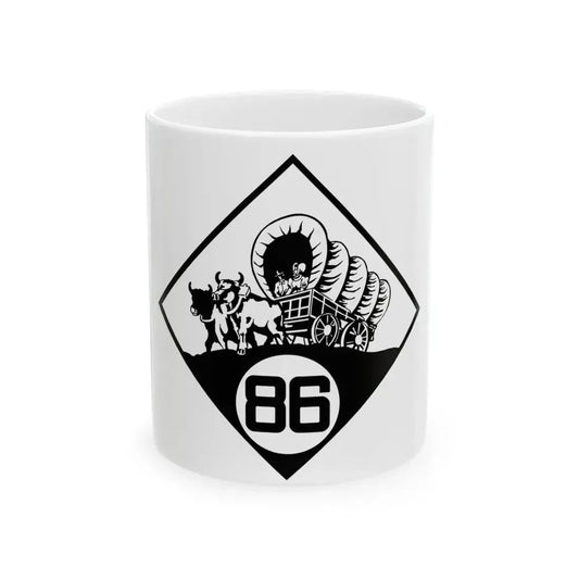 N-86 1926 (Nebraska) (Road Sign) White Coffee Mug 11oz - Go Mug Yourself