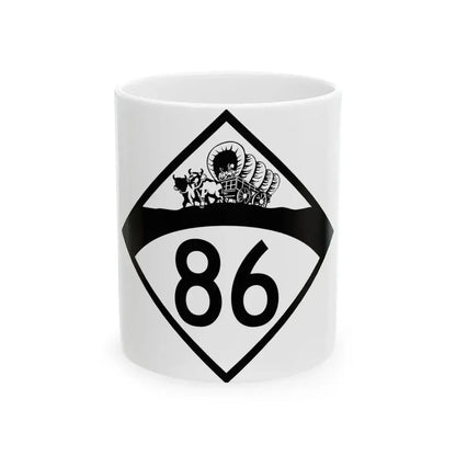 N-86 1950 (Nebraska) (Road Sign) White Coffee Mug 11oz - Go Mug Yourself
