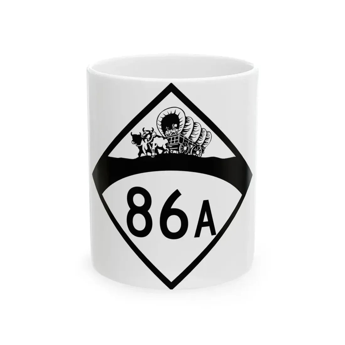 N-86A 1950 (Nebraska) (Road Sign) White Coffee Mug 11oz - Go Mug Yourself