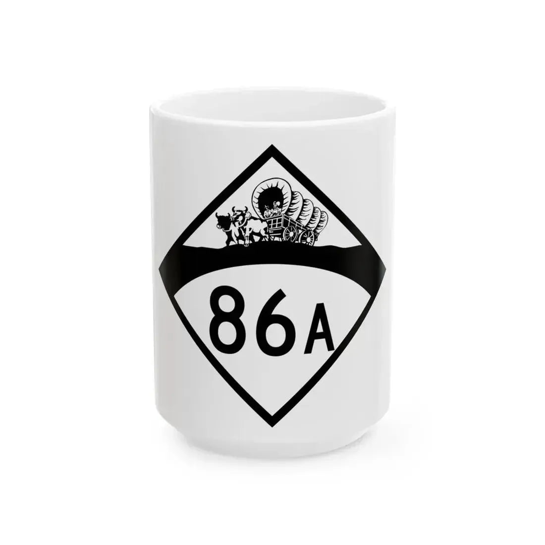 N-86A 1950 (Nebraska) (Road Sign) White Coffee Mug 15oz - Go Mug Yourself