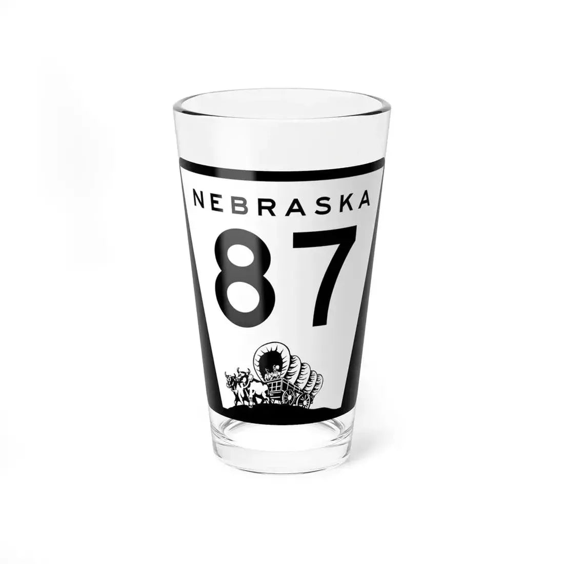 N-87 (Nebraska) (Road Sign) Pint Glass 16oz 16oz - Go Mug Yourself