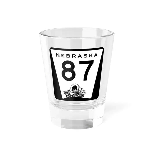 N-87 (Nebraska) (Road Sign) Shot Glass 1.5oz 1.5oz - Go Mug Yourself