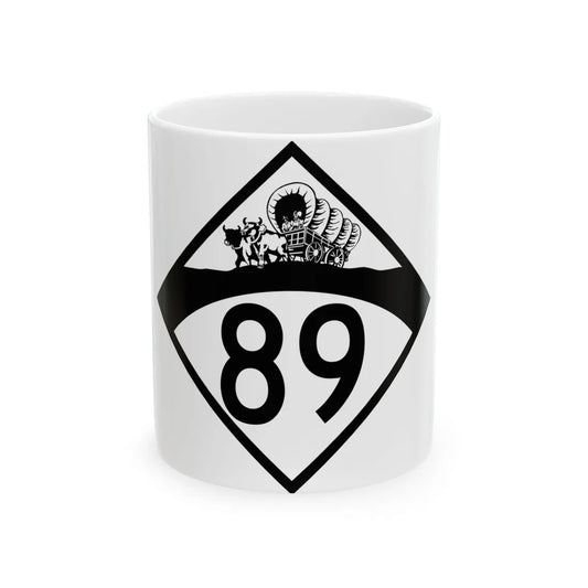 N-89 1950 (Nebraska) (Road Sign) White Coffee Mug 11oz - Go Mug Yourself