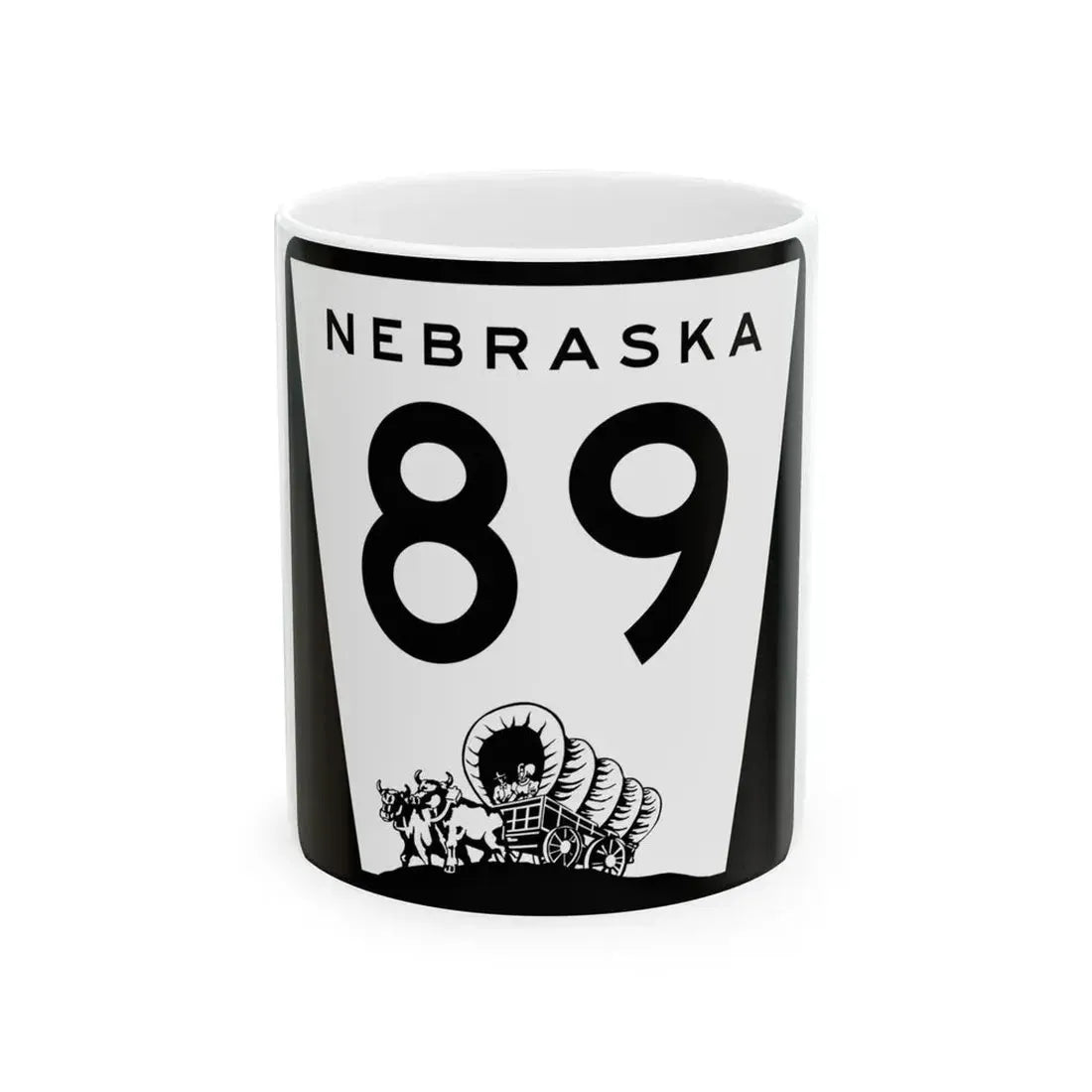 N-89 (Nebraska) (Road Sign) White Coffee Mug 11oz - Go Mug Yourself
