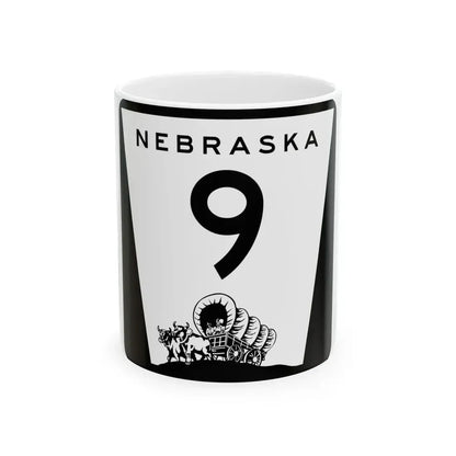 N-9 (Nebraska) (Road Sign) White Coffee Mug 11oz - Go Mug Yourself