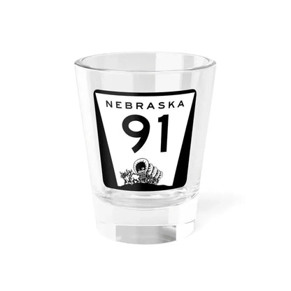 N-91 (Nebraska) (Road Sign) Shot Glass 1.5oz 1.5oz - Go Mug Yourself