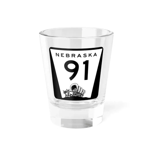 N-91 (Nebraska) (Road Sign) Shot Glass 1.5oz 1.5oz - Go Mug Yourself