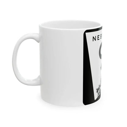 N-91 (Nebraska) (Road Sign) White Coffee Mug - Go Mug Yourself