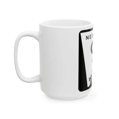 N-91 (Nebraska) (Road Sign) White Coffee Mug - Go Mug Yourself