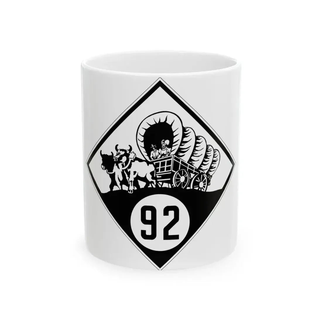 N-92 1926 (Nebraska) (Road Sign) White Coffee Mug 11oz - Go Mug Yourself