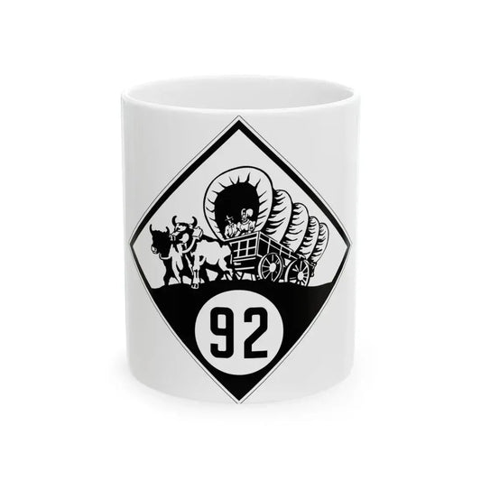 N-92 1926 (Nebraska) (Road Sign) White Coffee Mug 11oz - Go Mug Yourself