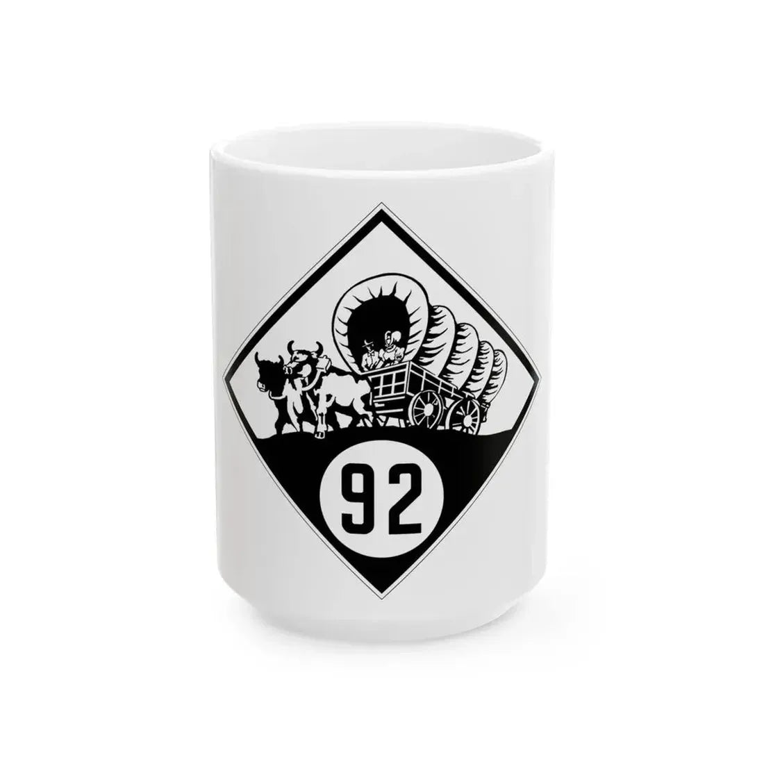 N-92 1926 (Nebraska) (Road Sign) White Coffee Mug 15oz - Go Mug Yourself