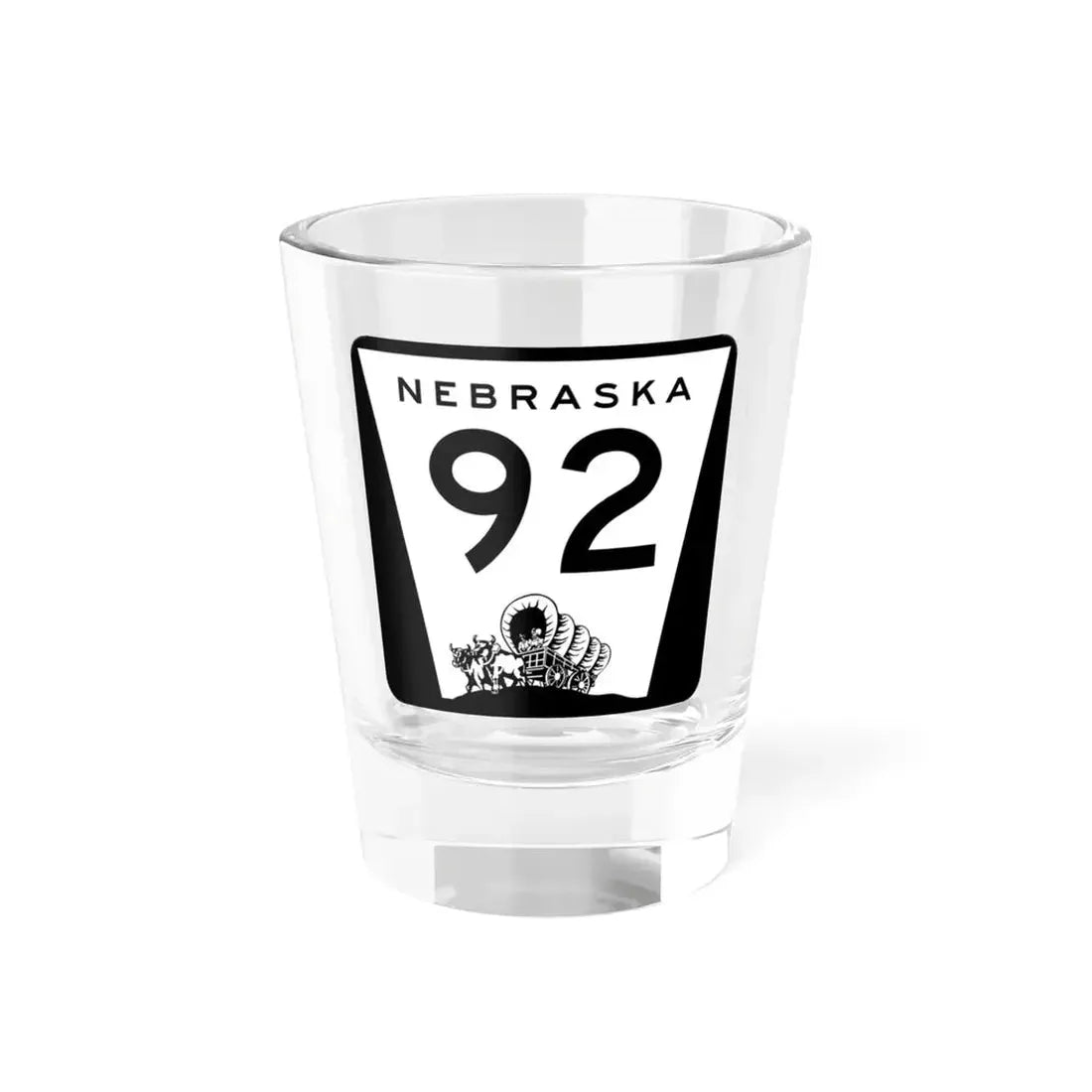 N-92 (Nebraska) (Road Sign) Shot Glass 1.5oz 1.5oz - Go Mug Yourself