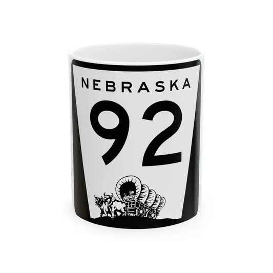 N-92 (Nebraska) (Road Sign) White Coffee Mug 11oz - Go Mug Yourself