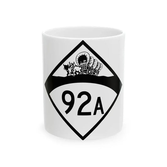 N-92A 1950 (Nebraska) (Road Sign) White Coffee Mug 11oz - Go Mug Yourself