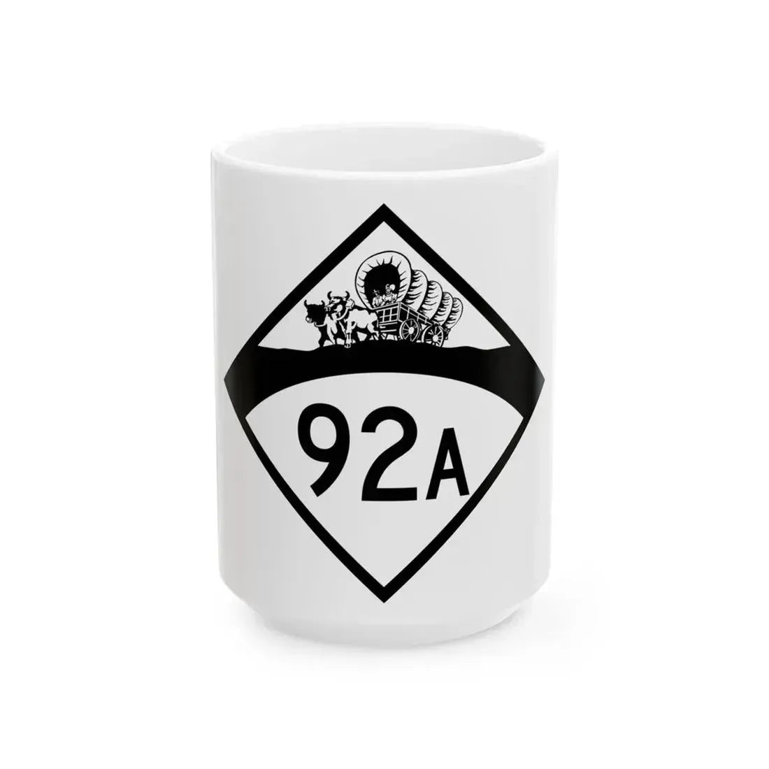 N-92A 1950 (Nebraska) (Road Sign) White Coffee Mug 15oz - Go Mug Yourself