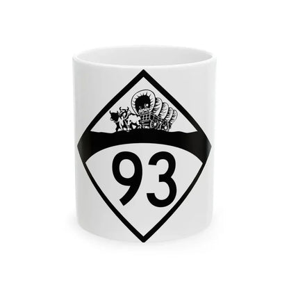 N-93 1950 (Nebraska) (Road Sign) White Coffee Mug 11oz - Go Mug Yourself