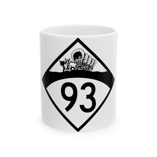 N-93 1950 (Nebraska) (Road Sign) White Coffee Mug 11oz - Go Mug Yourself